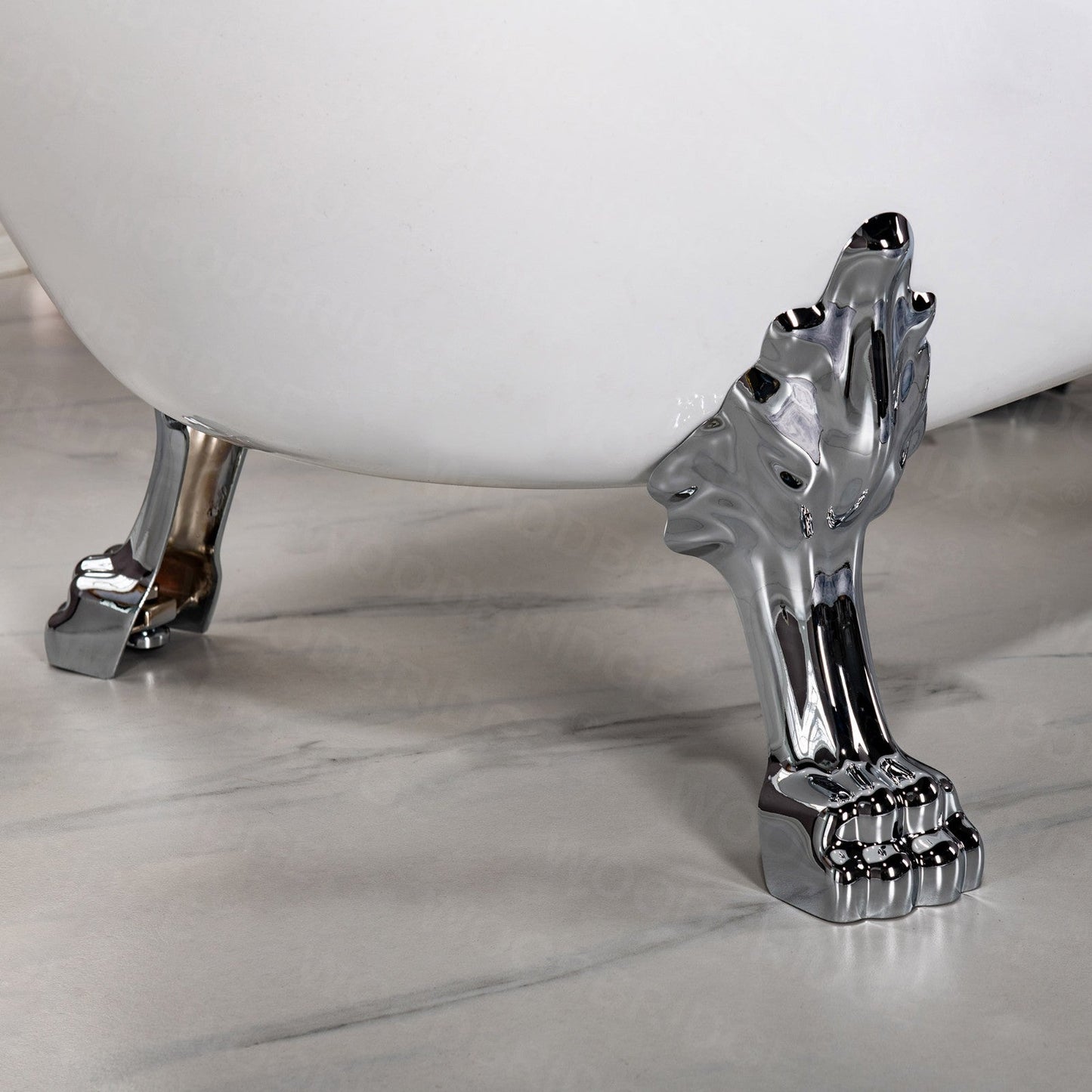 WOODBRIDGE 54" Heavy Duty Acrylic Slipper Clawfoot Bath Tub