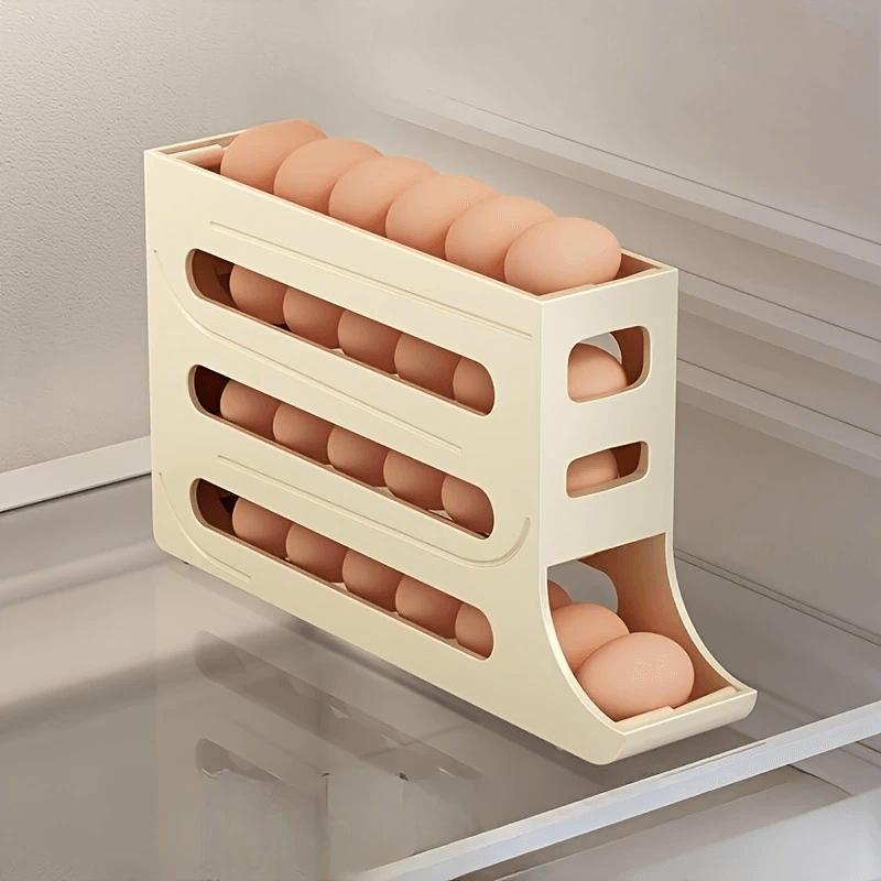 4-Tier Egg Storage Box Organizer for Refrigerator