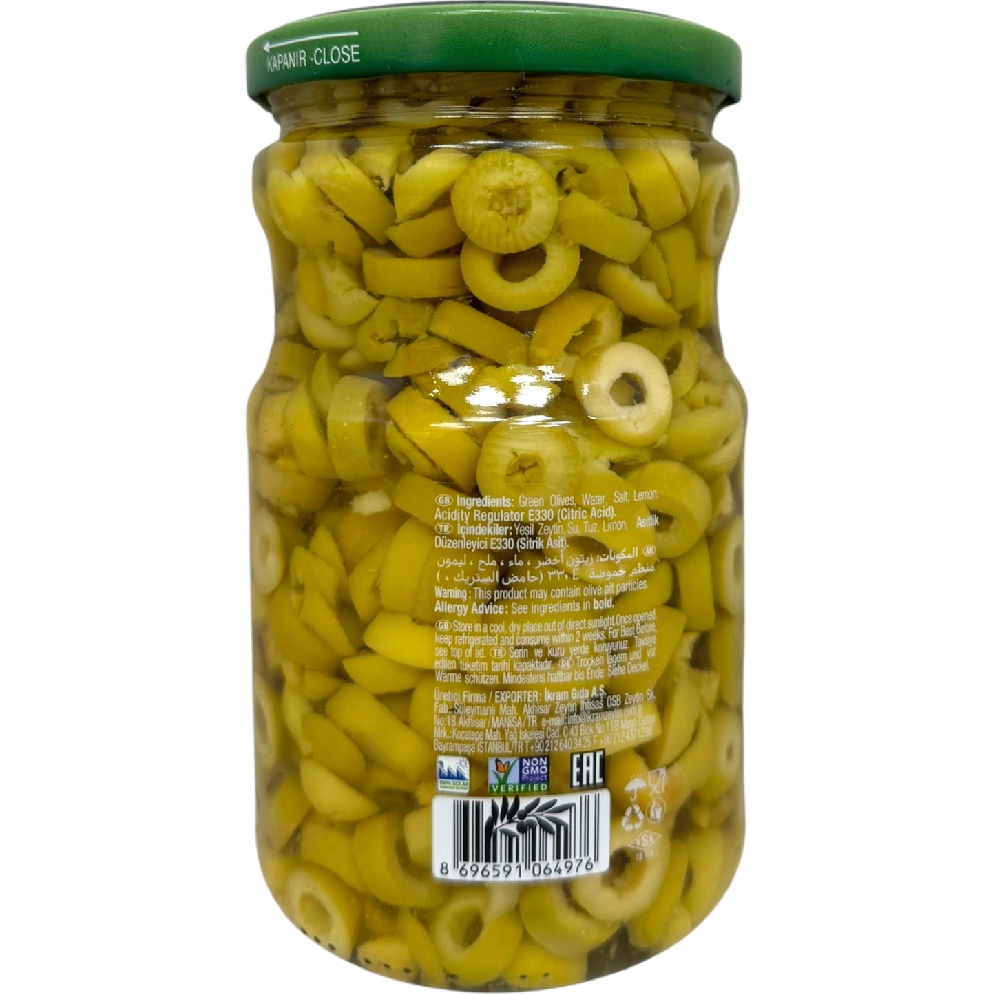 Premium Sliced Green Olives - All-Natural, Flavorful Addition to Salads and Recipes