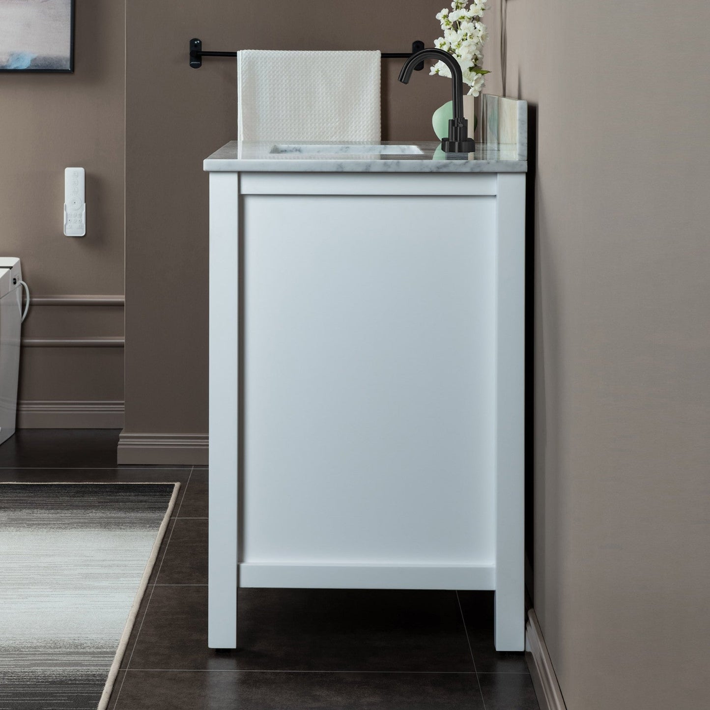 WOODBRIDGE Milan 37" Floor Mounted Single Basin Vanity Set with Solid Wood Cabinet