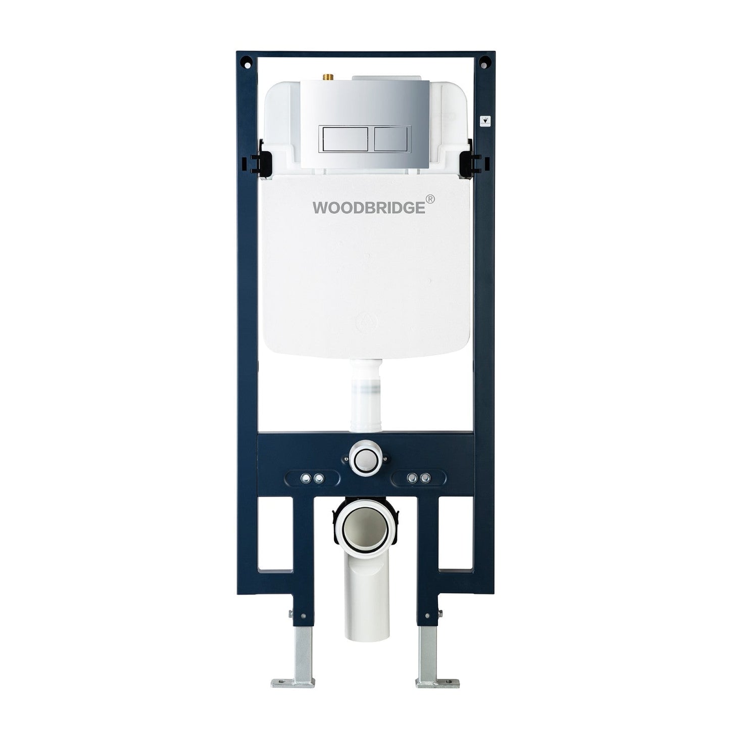 WOODBRIDGE In-Wall 0.8 GPF/1.60 GPF Dual Flus Toilet Tank Carrier System for 2 x 4 stud installation, WHTA001