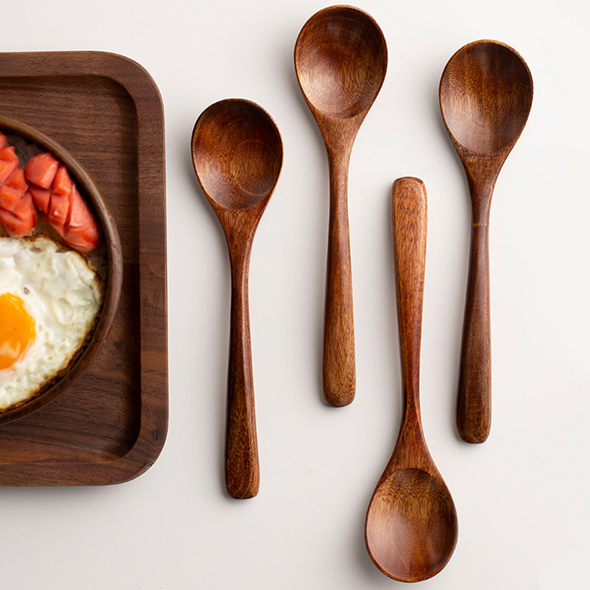 Handcrafted Vintage Wooden Spoons Durable Stylish Kitchen Set