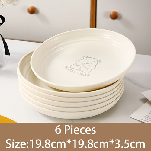 Nordic Bear Pattern Reusable Plates 268 Piece Set