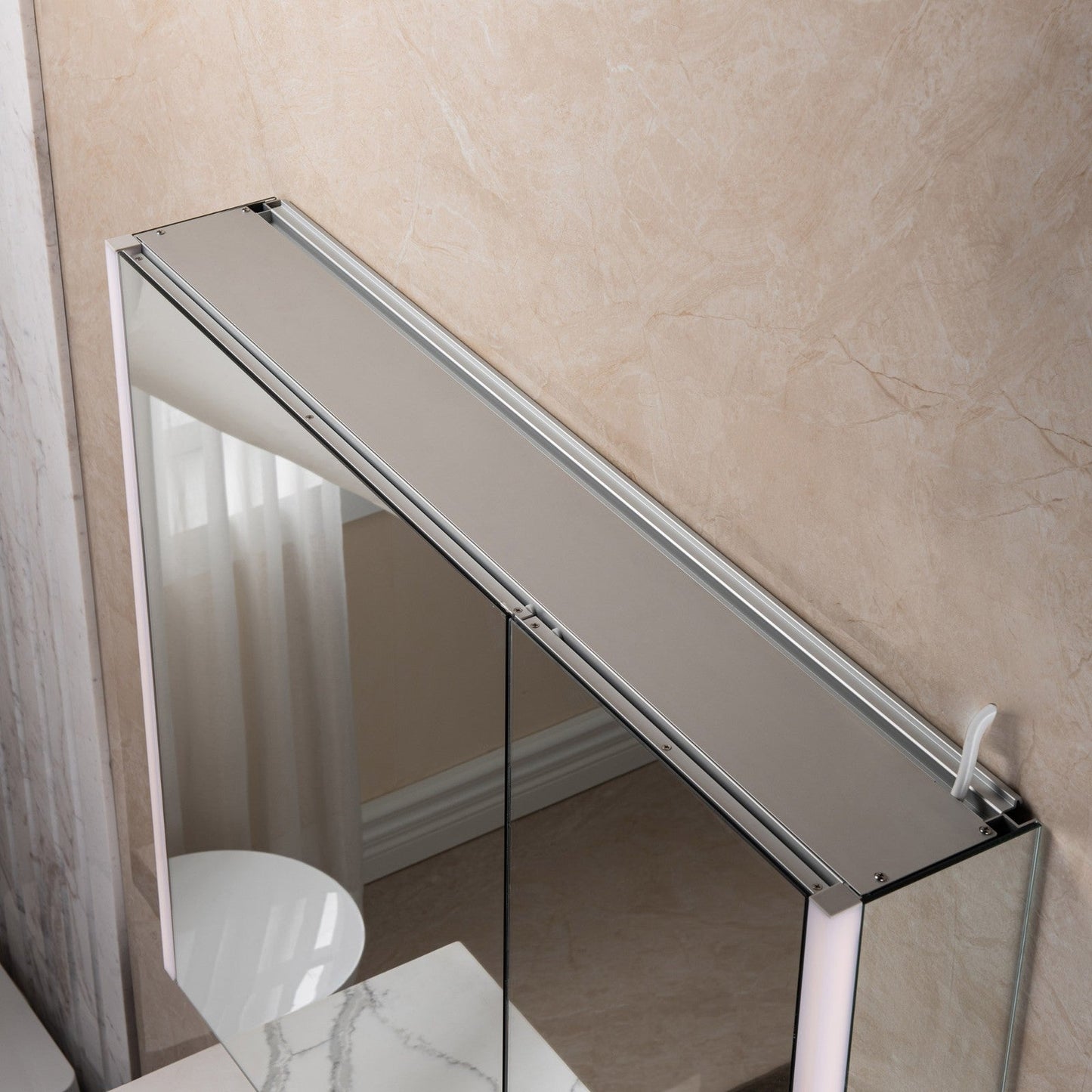 WOODBRIDGE Contemporary 36”W X 30"H Surface Mount Frameless 2 Doors Medicine Cabinet with Mirror Defogger and soft close hinges