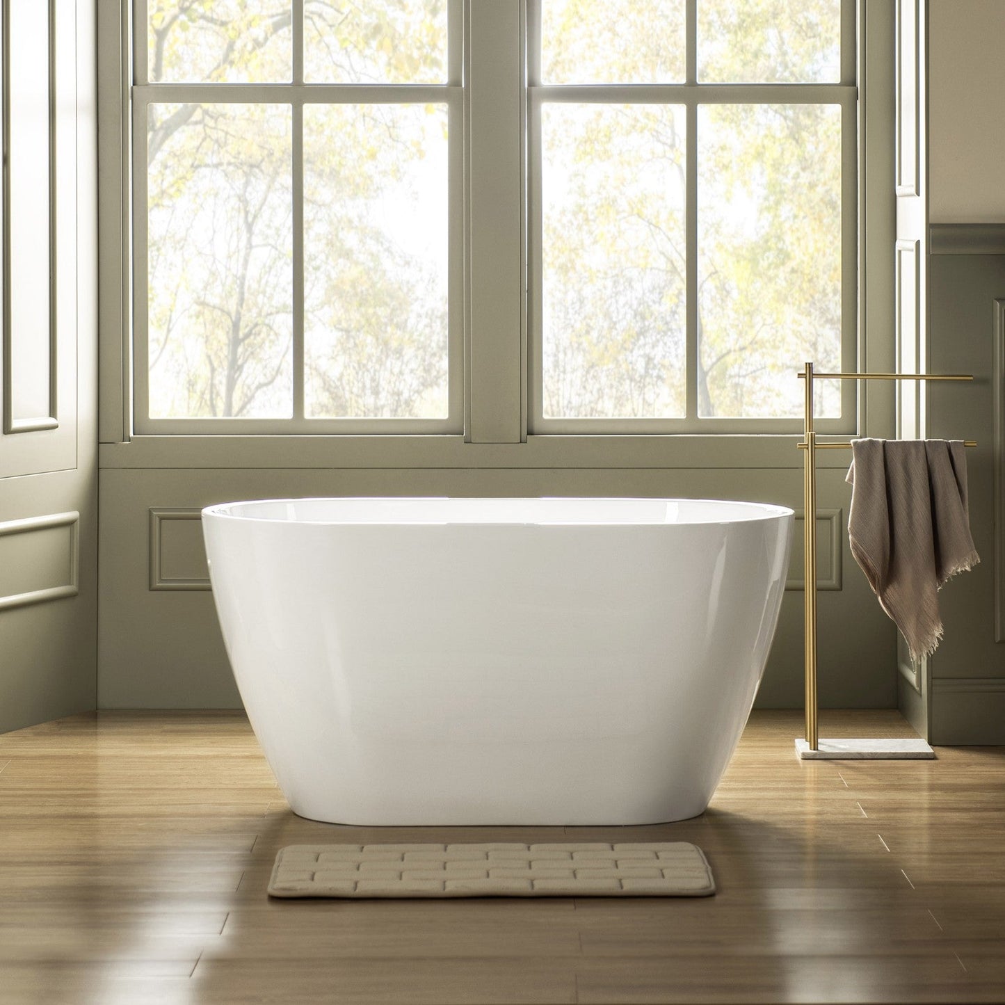 WOODBRIDGE 48" Acrylic Freestanding Bathtub Contemporary Soaking Tub