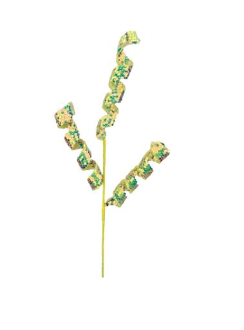 Bling Sequin Frizzy Curly Spray H24 yellow