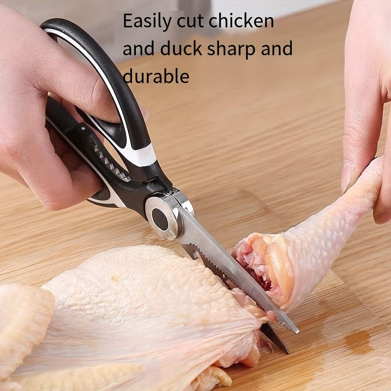 Multifunctional Stainless Steel Kitchen Scissors with Nut Bottle