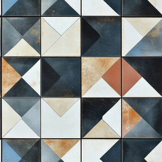 Forged Patina Geometric Tiles