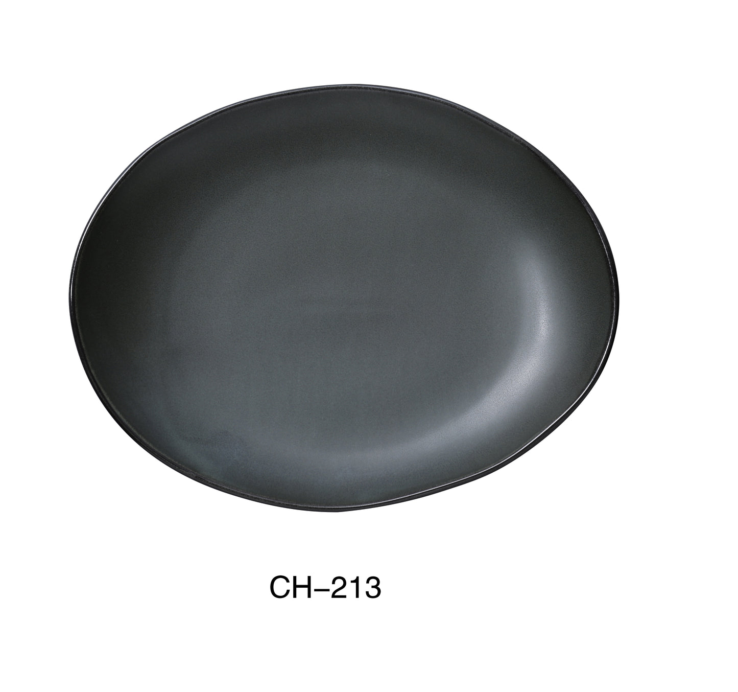 Yanco CH-213 Champs 13" X 10 1/2" X 1 1/2" OVAL PLATE | Kitchen + Metal