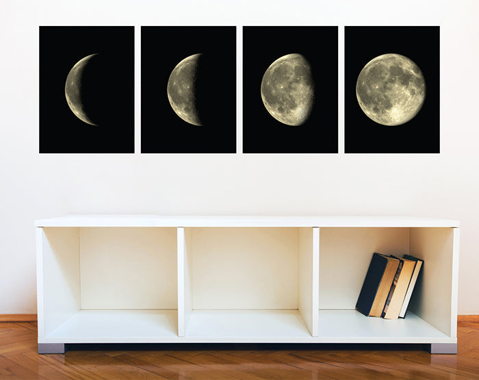 Moon Phases Set Of 4 Wall Decals | Home Decor | Kitchen + Metal