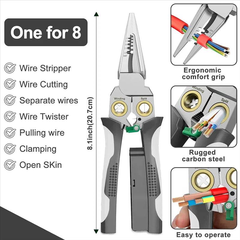PowerPro 8-in-1 Wire Master – Strip, Cut, Test, & More!