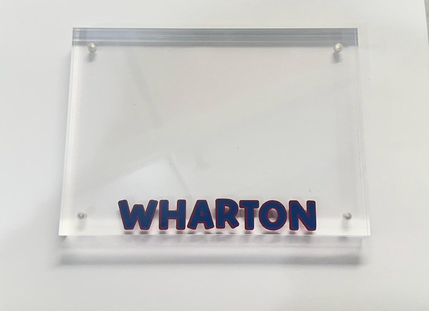 Fully Customizable 5x7” Acrylic High School or College Magnetic Frame – Custom School Name Display, Graduation Gift, Dorm Decor
