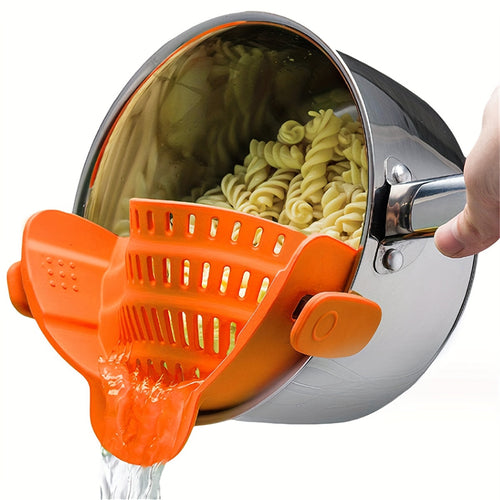Versatile ClipOn Plastic Strainer for Kitchen Pots | Kitchen Essentials | Kitchen + Metal
