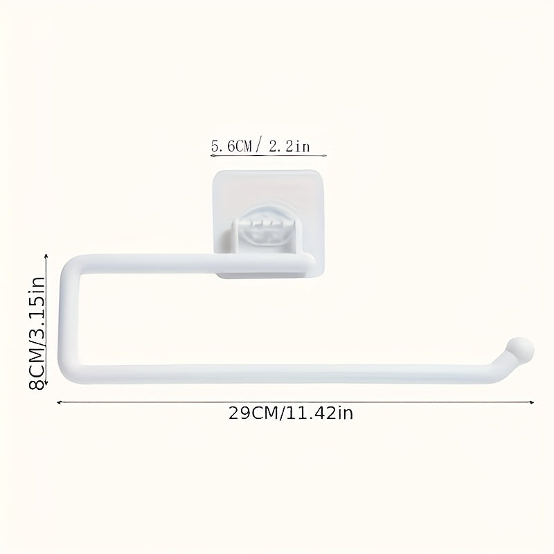EasyInstall Punch-Free Wall Mount Paper Towel Holder - Plastic Roll