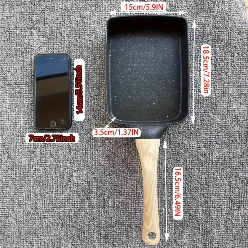 NonStick Japanese Omelette Pan with Wood Handle