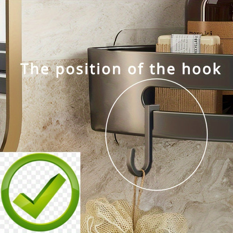 Compact WallMounted Corner Shelves Durable Bathroom Organizer