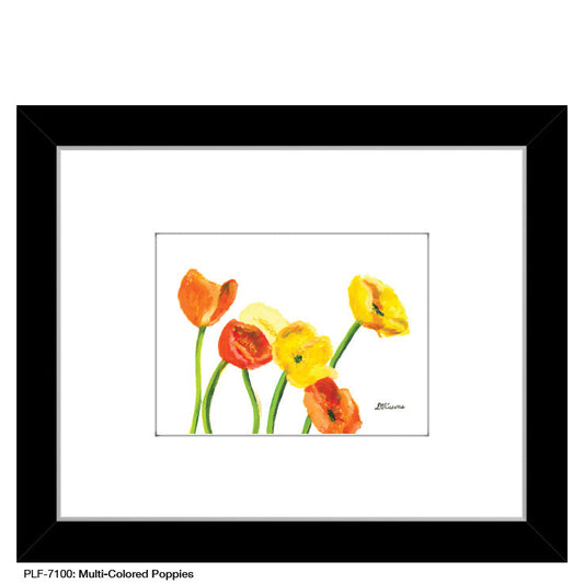 Multi-Colored Poppies, Print (#7100A)