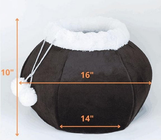 Cat Beds for Indoor Cats Cat Cave Bed Plush Round Soft Pet Tent with