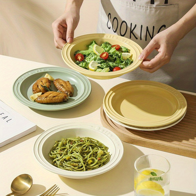 Nordic Style Ceramic Salad Plate Versatile Tableware Essential