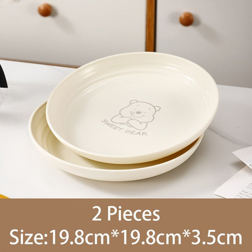 Nordic Bear Pattern Reusable Plates 268 Piece Set