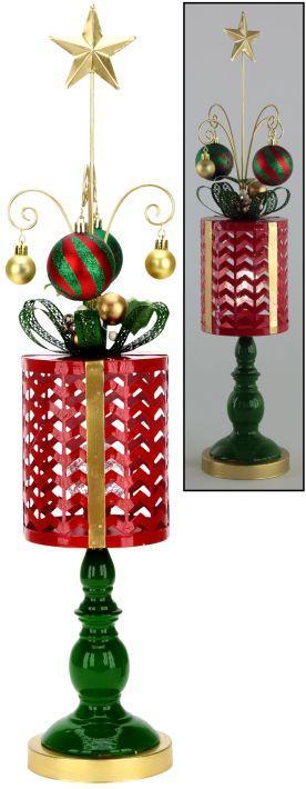 Christmas Carousel Collection 26" Lighted Whimsical Gift Box Finial