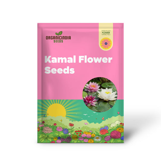 Waterlily Lotus Kamal Flower Seeds for Home Garden , Eco Pack (Red), Non GMO Flower Seeds for Gardening and Planting Ideal for Home Garden Enthusiasts Seeking Beautiful Blooms