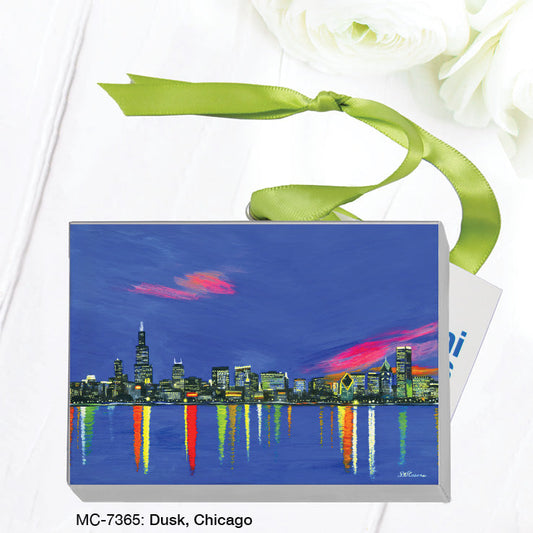 Dusk, Chicago, Mini Canvas (MC-7365A)