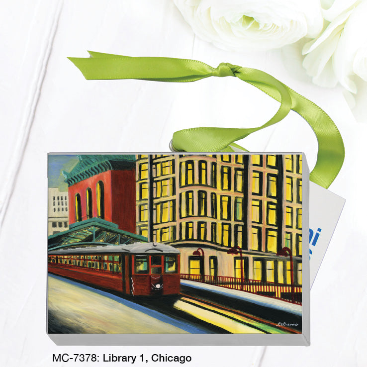 Library 1, Chicago, Mini Canvas (MC-7378B)