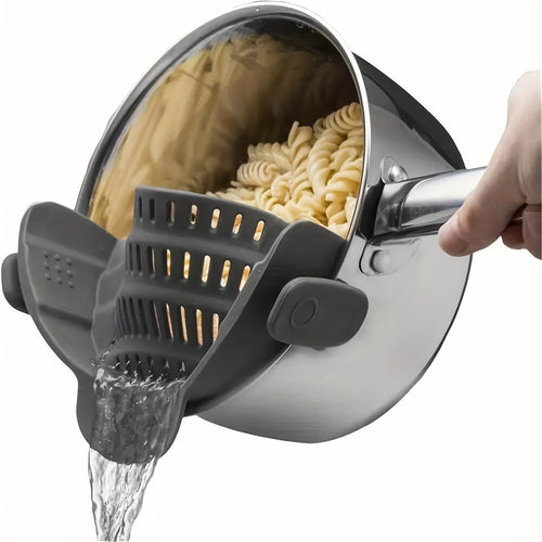 Versatile ClipOn Plastic Strainer for Kitchen Pots | Kitchen Essentials | Kitchen + Metal