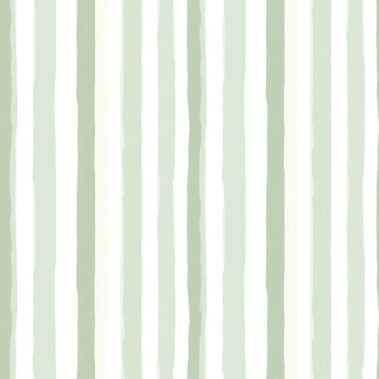 Serene Sage Brushstroke Stripes