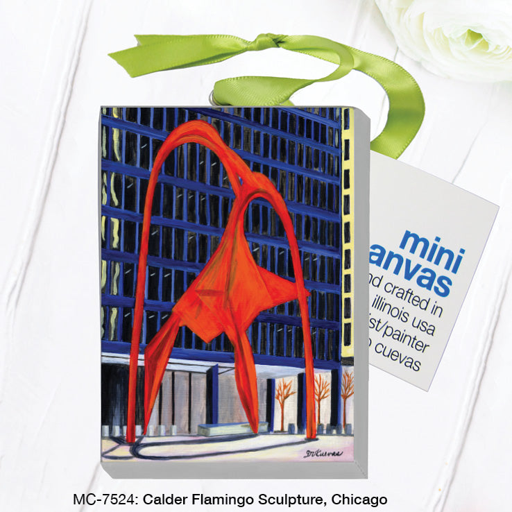 Calder Flamingo Sculpture, Chicago, Mini Canvas (MC-7524A)