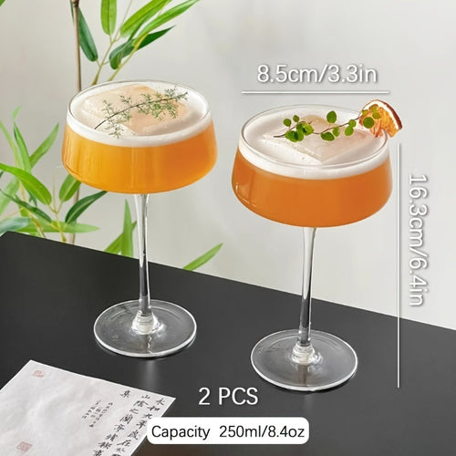 Elegant Japanese Tower Glass Set Cocktail Martini Cups