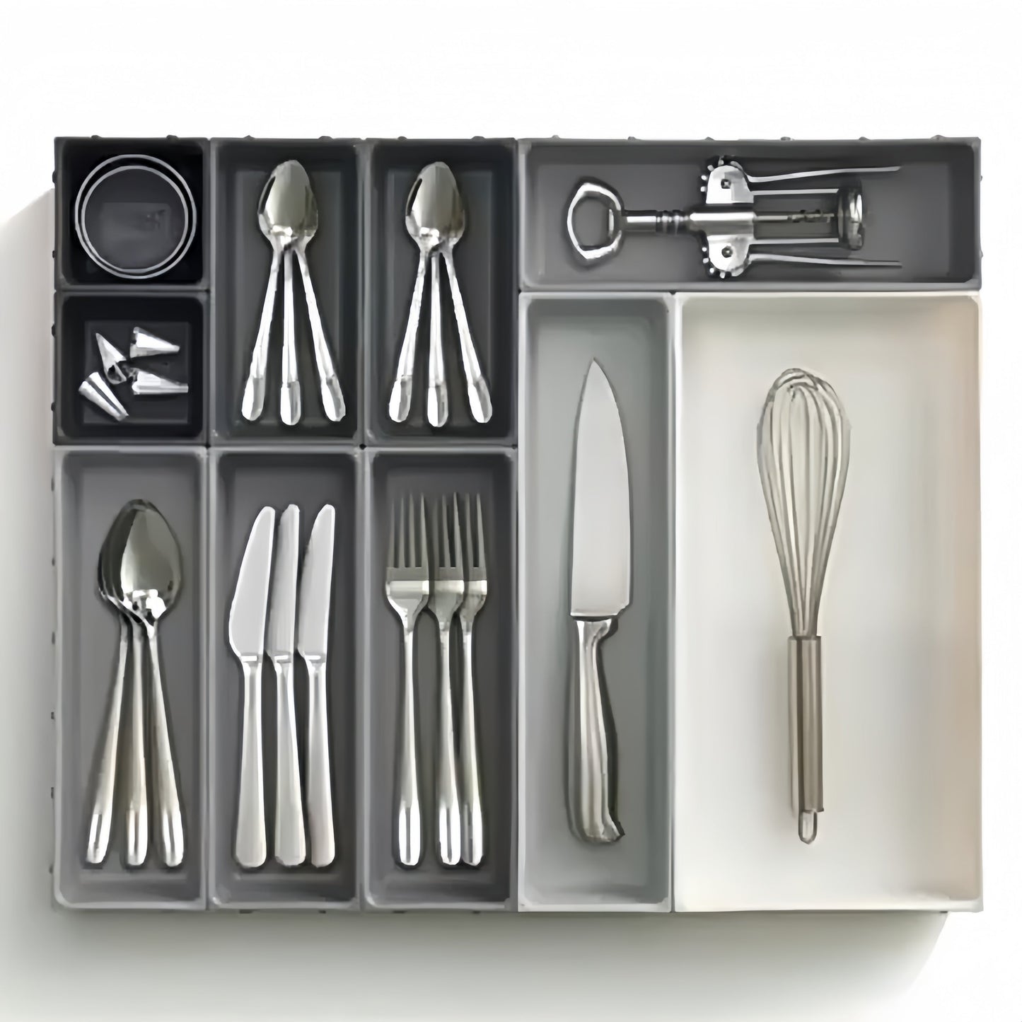 10-Piece Multipurpose Kitchen Flatware Organizer Set – Adjustable