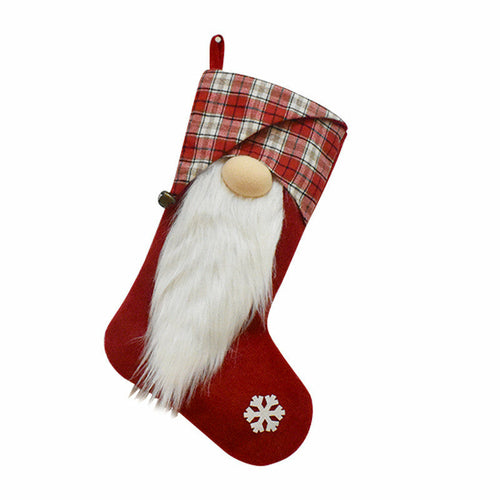 Christmas Stockings Xmas Tree Fireplace Decorative Socks | Happy | Kitchen + Metal