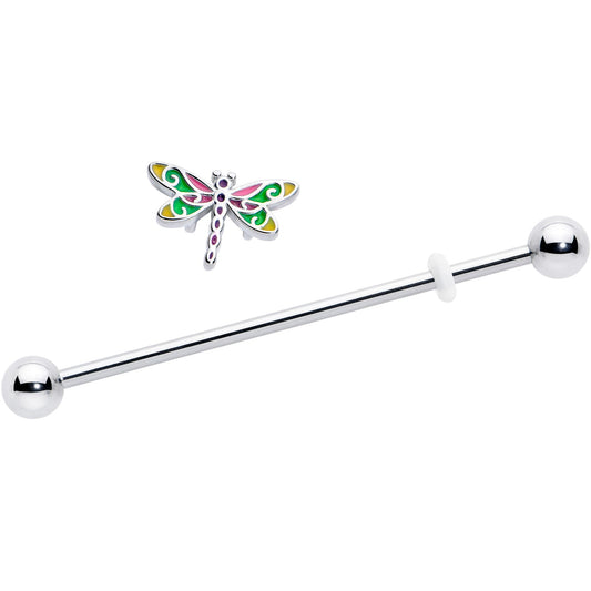 14G Dragonfly Colors Industrial Barbell 38mm