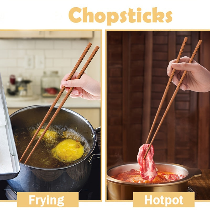 Extra Long Wooden Cooking Chopsticks for Noodles Frying