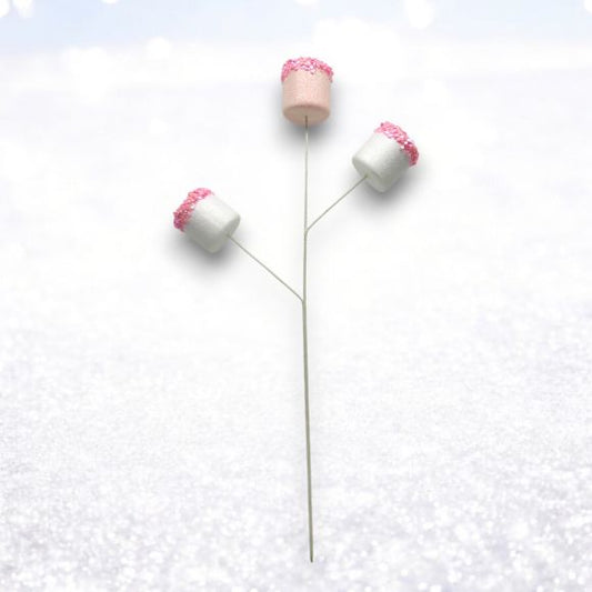 Santa's Sweet Shoppe Collection - Pink Marshmallow Pick
