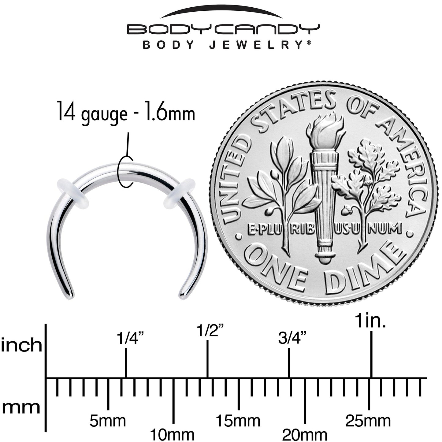 14G 3/8 Pincher Crescent Taper