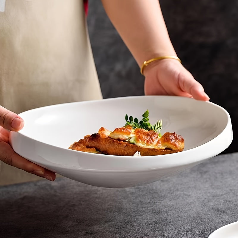 Elegant MicrowaveSafe Ceramic Dinnerware Set for Home Restaurants