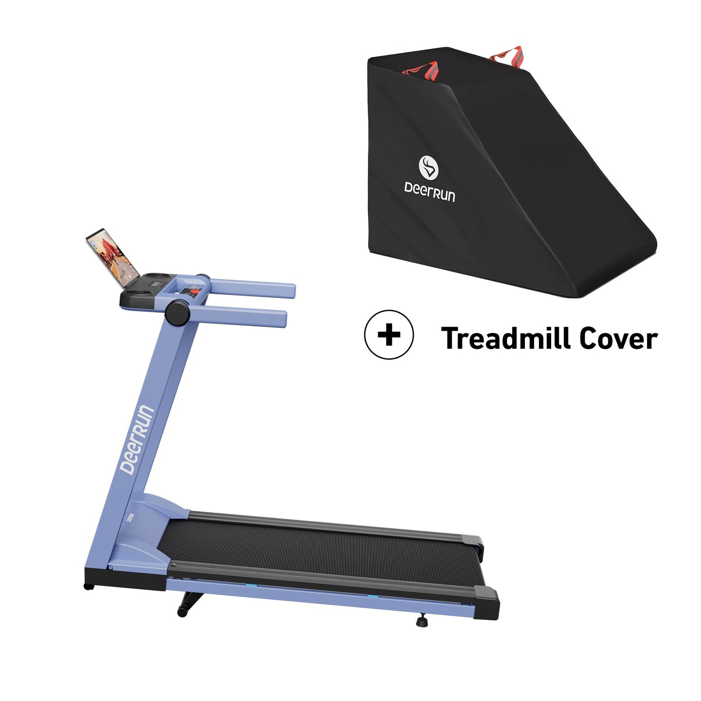 DeerRun A1 Pro Move+ 6% Incline Foldable Treadmill——2025 Upgraded Chip & NFC Support | 350Lbs, 10mph Blue