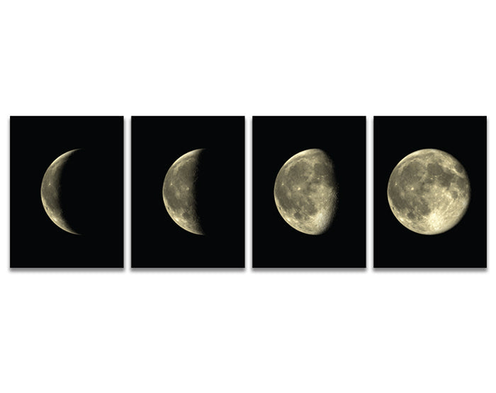 Moon Phases Set Of 4 Wall Decals | Home Decor | Kitchen + Metal