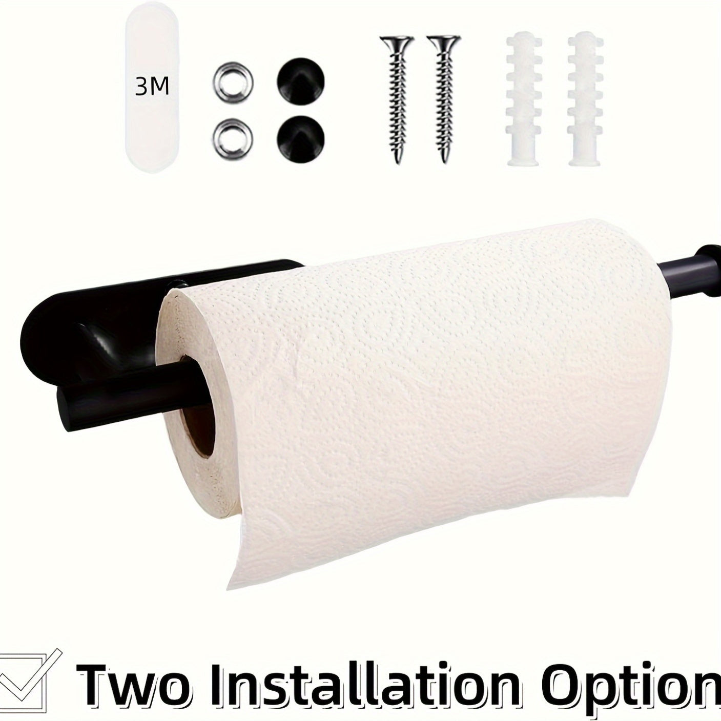 Paper Towel Holders Under Cabinets - Self-Adhesive or Perforated