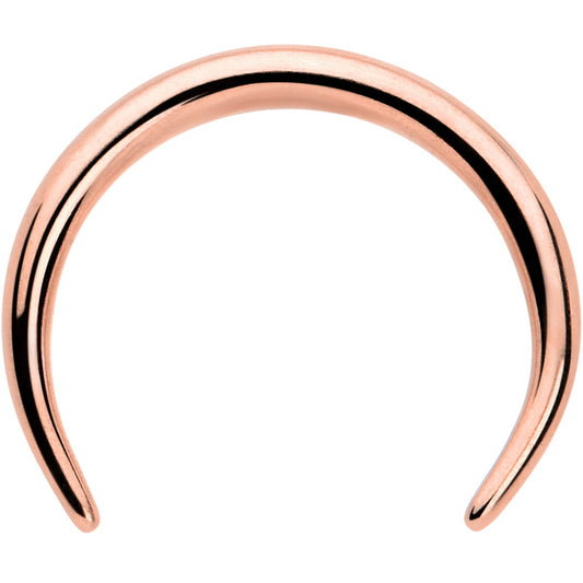16G 5/16 Rose Gold Tone Pincher Crescent Taper