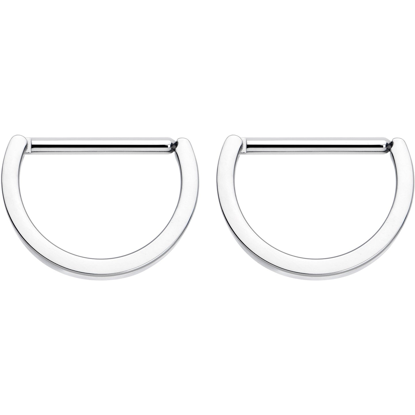 14G 13mm Implant Grade Titanium D Shaped Nipple Clicker Set