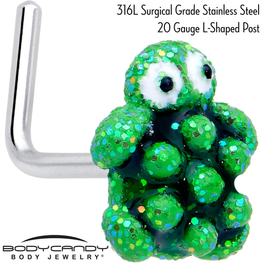 20G 7mm Texture Turtle L Shape Nose Ring