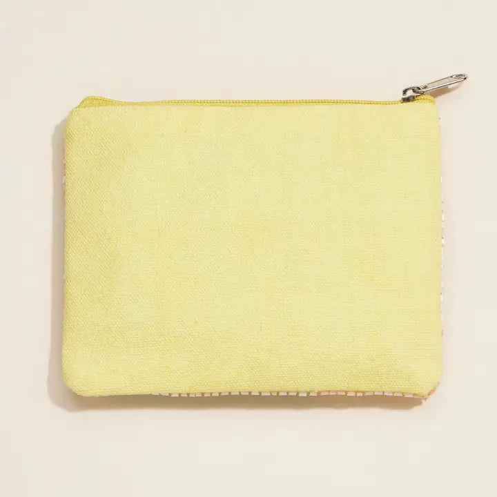 Beaded Flamingo Coin Purse – Tropical Embellished Zip Pouch