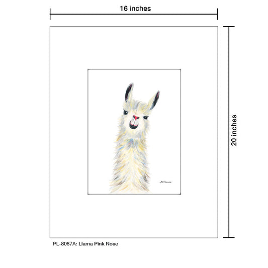Llama Pink Nose, Print (#8067A)