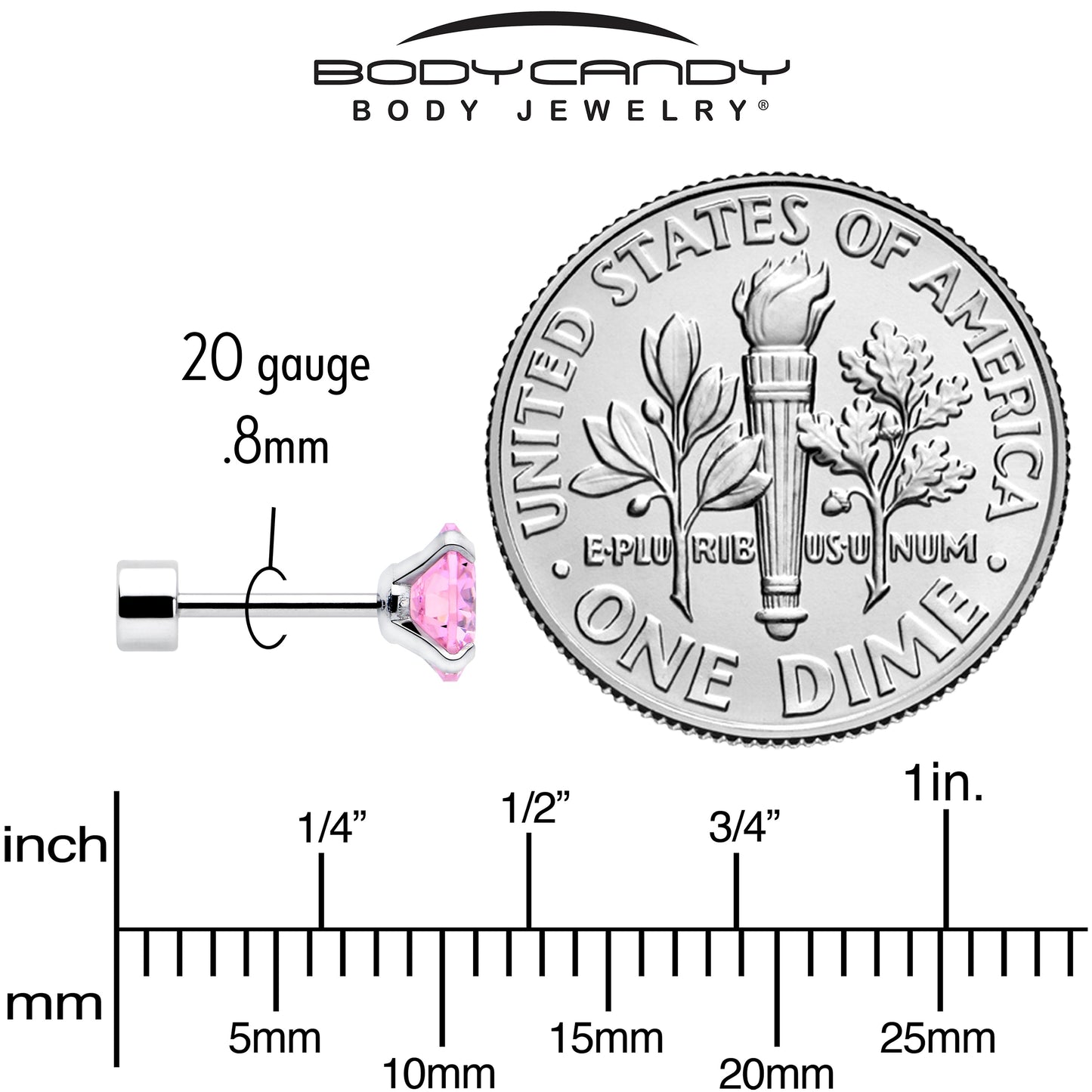 Pink CZ Flat Back Stud Earrings - 3 Pairs