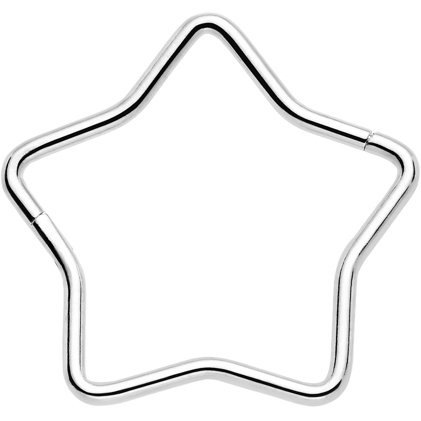 20G Seamless Hollow Star Nose Hoop Surgical Steel