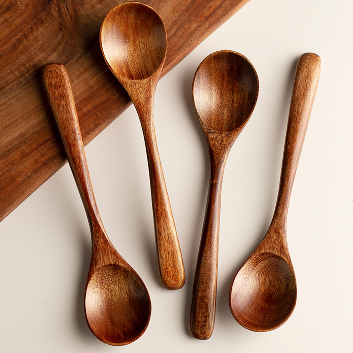 Handcrafted Vintage Wooden Spoons Durable Stylish Kitchen Set